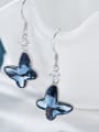 thumb S925 Silver Blue Butterfly hook earring 2