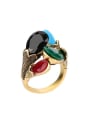 thumb Retro style Colorful Resin Stones Alloy Ring 0