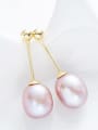 thumb Fashion Freshwater Pearl Gold Plated Stud Earrings 2