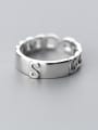 thumb Fashionable Letter S Shaped Open Design S925 Silver Ring 1