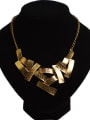 thumb Personalized Irregular Rectangular-stack Alloy Necklace 0