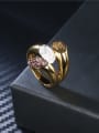 thumb Women Multi-color Gold Plated Geometric Ring 2