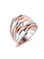 thumb Exaggeration Double Color Geometric Shaped Ring 0