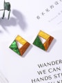 thumb Alloy With Acrylic Texture Coloured Stud Earrings 1