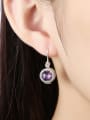 thumb Personalized Round Stone Women Earrings 1