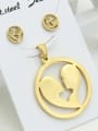 thumb Gold Plated Kissing Two pieces Jewelry Set 0