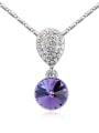 thumb Simple Shiny austrian Crystals Pendant Alloy Necklace 1