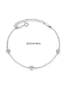 thumb 925 Sterling Silver With Platinum Plated Delicate Chain Bracelets 0