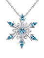 thumb Fashion Snowflake Pendant austrian Crystals Alloy Necklace 3