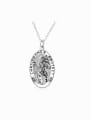 thumb Women Platinum Plated Oval Shaped Necklace 0