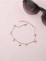 thumb Rose Gold Titanium Flower Accessories Anklet 1