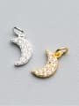 thumb 925 Sterling Silver With 18k Gold Plated Cute Moon Charms 1