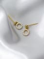 thumb All-match Round Shaped Gold Plated S925 Silver Stud Earrings 1