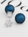 thumb Copper With White Gold Plated Trendy Ball Party Stud Earrings 0