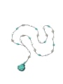 thumb Simple Style Semi-precious Stones  Woven Wax Necklace 0