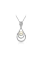 thumb Elegant Water Drop Artificial Pearl Necklace 0