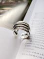 thumb Pure silver retro neutral free size ring 2