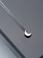 thumb Temperament Moon Shaped S925 Silver Necklace 0