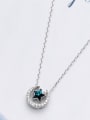 thumb Temperament Star Shaped Zircon S925 Silver Necklace 1