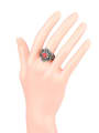 thumb Retro style Resin stone Grey Rhinestones Alloy Ring 1