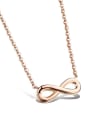 thumb Stainless Steel With Rose Gold Plated Simplistic Monogrammed Necklaces 0