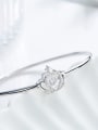 thumb Fashion Shiny Rotational Zircon-studded Crown 925 Silver Bangle 2
