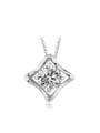 thumb Simple Four-pointed Star Zircon Necklace 0
