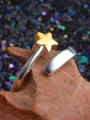 thumb Silver Plated Gold Plated Star Shaped Opening Ring 2