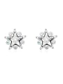thumb Fashion Shiny Star austrian Crystals Alloy Stud Earrings 2
