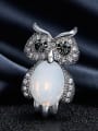 thumb Owl Shaped austrian Crystal Brooch 0