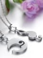 thumb Fashion Personalized Musical Note Titanium Lovers Necklace 2