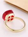 thumb Simple Ruby Crystal Gold Plated Copper Ring 2