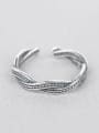 thumb Retro style Twisted Silver Ring 0