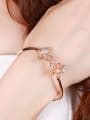 thumb Copper Alloy Rose Gold Plated Fashion Butterfly Zircon Bangle 1