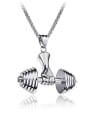 thumb Stainless Steel With Personality dumbbell Necklaces 0