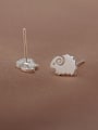 thumb S925 Silver Simple Drawbench Small Sheep stud Earring 2