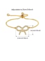 thumb Copper With Cubic Zirconia Simplistic Bowknot Adjustable Bracelets 3