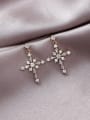thumb Alloy With Gold Plated Personality Cross Drop Earrings 1