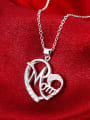 thumb Fashion Heart-shaped Mom Rhinestones Necklace 2