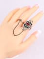 thumb Retro style Double Ring Resin stones Crystals Alloy Ring 1