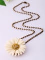 thumb Sun Flower Long Alloy Necklace 2