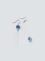 thumb S925 silver synthetic blue crystal drop stud Earring 0