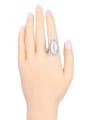 thumb Retro style White Opal Crystals Ring 1