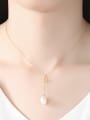 thumb Sterling silver freshwater pearl  star necklace 1