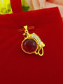 thumb All-match Red Stone Animal Shaped Pendant 1