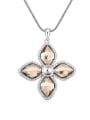 thumb Fashion Rhombus austrian Crystals Flowery Alloy Necklace 2