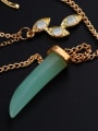 thumb Fashion Multi-layers Tooth shaped Stone Alloy Necklace 1