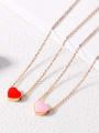 thumb Simple Heart Rose Gold Plated Necklace 3