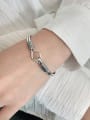 thumb 925 Sterling Silver With Antique Silver Plated Vintage Irregular Bangles 1