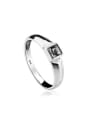 thumb Fashion Black Zircon Silver Ring 0